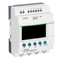 10 I/O, 24Vac, 6 inputs, 4 relay outputs, with clock