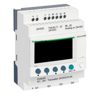 10 I/O, 24Vdc, 6 inputs (including 4 analog), 4 transistor outputs, with clock