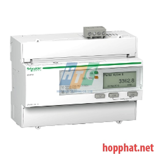 Đồng hồ tích hợp biến dòng 125A, thông số đo: kWh, U,I,P,F, kích thước 5x18mm, Modbus - A9MEM3350