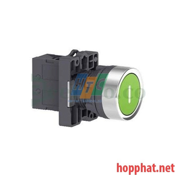 Nút nhấn thả Ø22, N/O, có ký hiệu, màu xanh lá - XA2EA3311