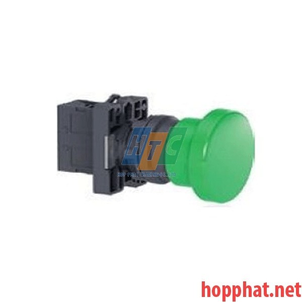 Nút nhấn thả đầu nấm Ø22, N/O, đường kính Ø40mm, màu xanh lá - XA2EC31