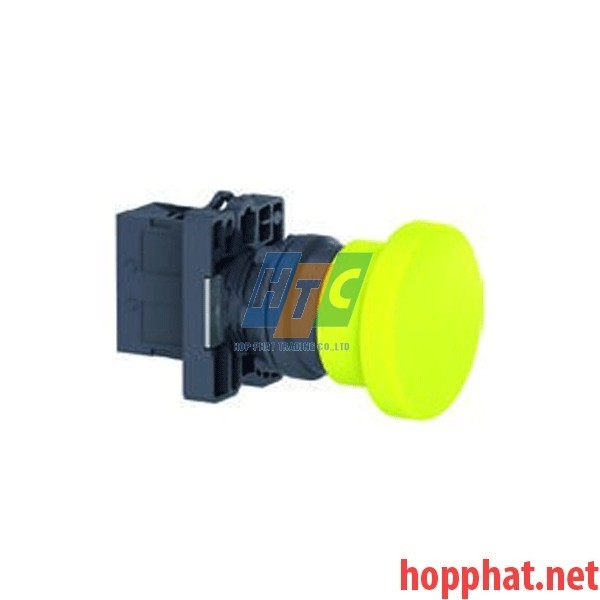 Nút nhấn thả đầu nấm Ø22, N/O, đường kính Ø40mm, màu vàng - XA2EC51