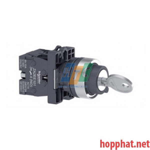 Công tắc xoay có khóa Ø22, tay nắm ngắn: 2 vị trí, N/O - XA2EG21