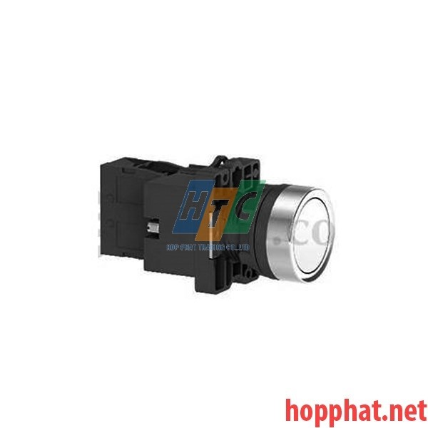 Nút nhấn có đèn báo Ø22, điện áp 220V AC, N/O, màu trắng - XA2EW31M1