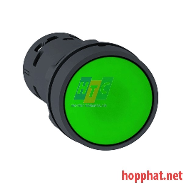 Nút nhấn thả Ø 22mm, N/O+N/C, màu xanh lá - xb7na35